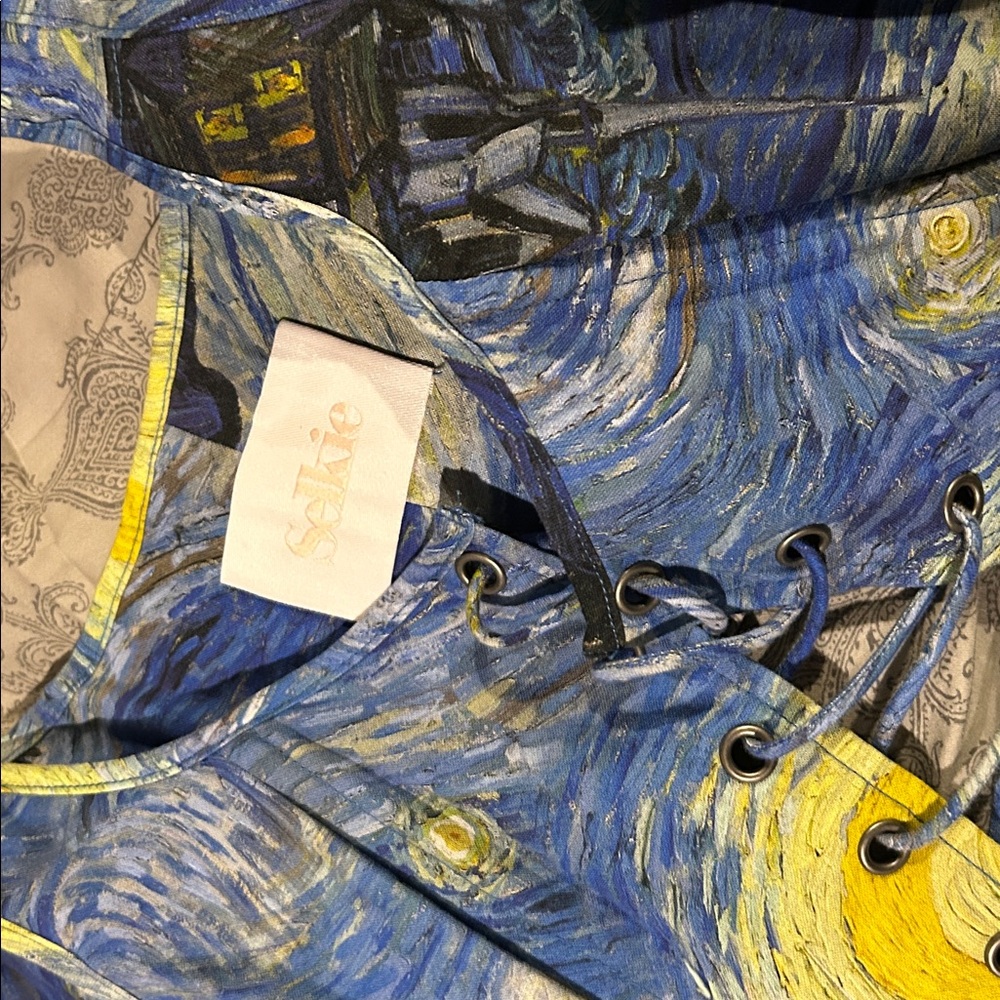 Selkie Starry Night Maxi Dress - Blue and Yellow - Picture 12 of 12
